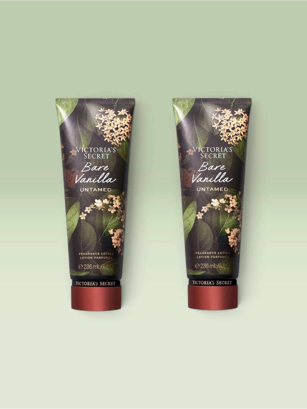 Victoria's Secret BARE VANILLA UNTAMED Fragrance Lotion ~ 8 fl.oz. ( Lot of 2 )